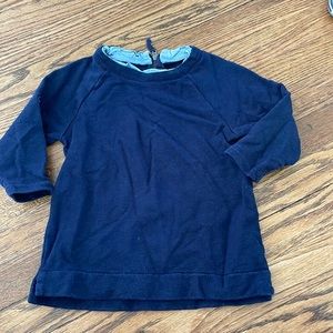 Girl’s Crewcuts ruffle navy sweatshirt top size 4/5